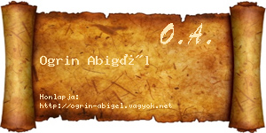 Ogrin Abigél névjegykártya